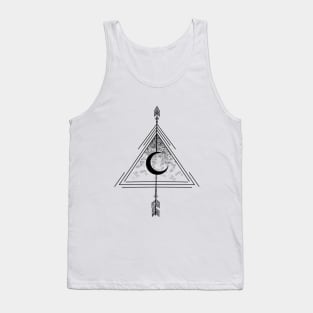 Geometric Moon Design Tank Top